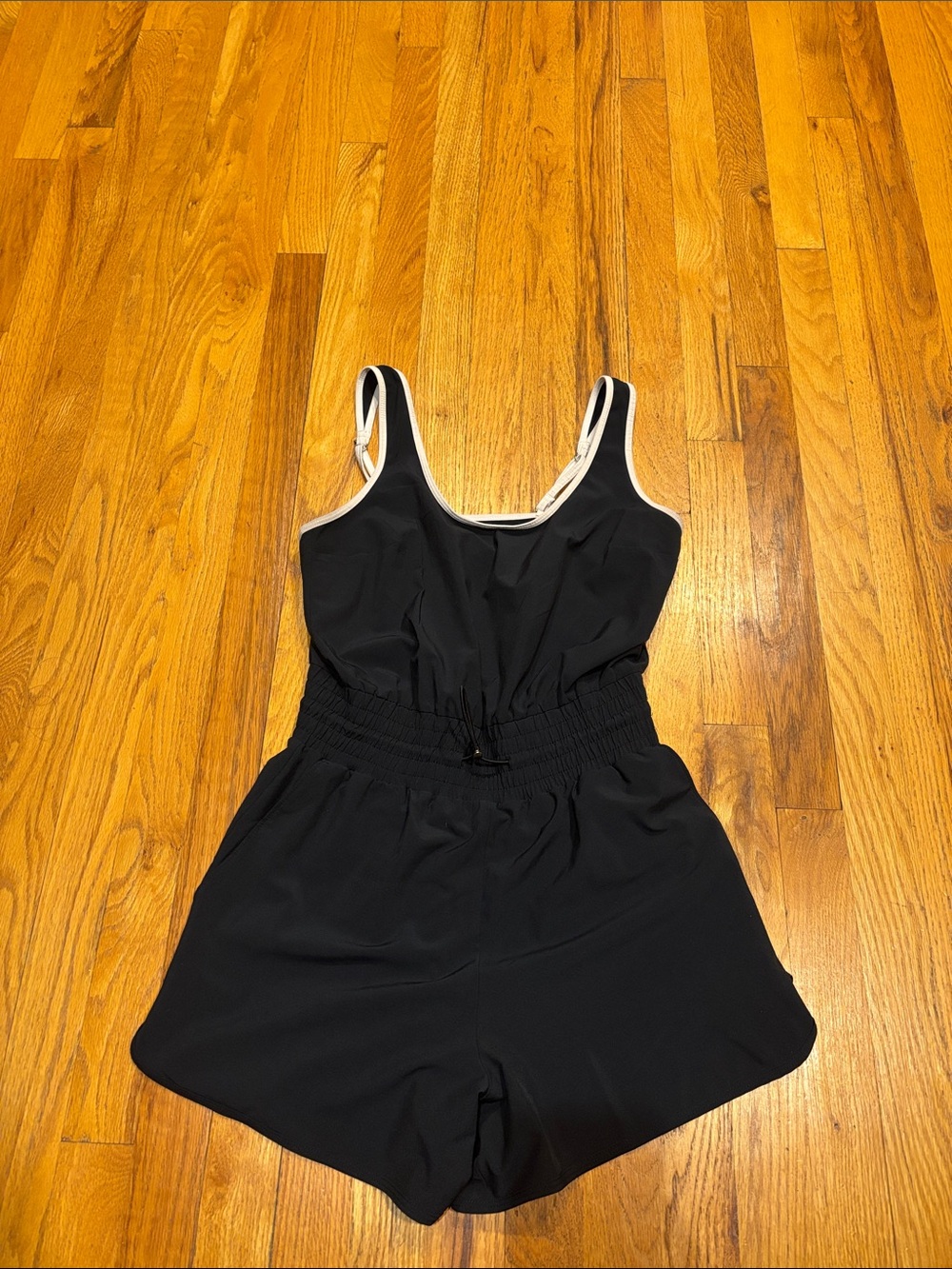 Abercrombie & Fitch Black One-Piece Romper with White Trim Size S